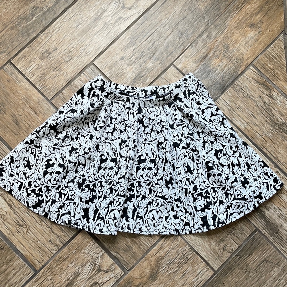 Vintage textured pattern full circle skirt / skater skirt Abound s EUC